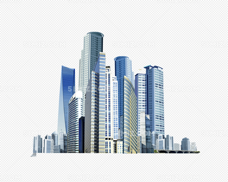 城市高楼大厦建筑群实景图片素材免费下载_觅知网