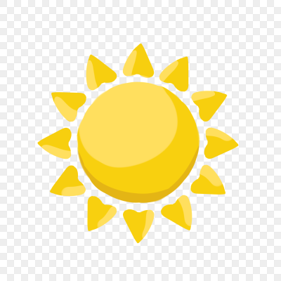 卡通黄色太阳插画可爱太阳图标卡通手绘