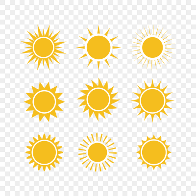 矢量手绘太阳表情素材