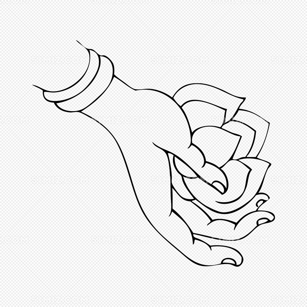 佛教手势 观音手 佛手 荷花
