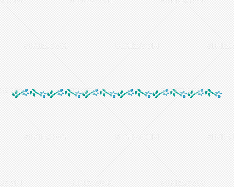 清新水彩分界线设计免费下载_png素材_觅知网