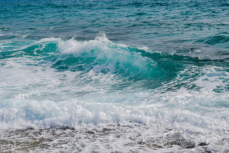 高清唯美蓝色海洋海浪浪花海水水花背景图