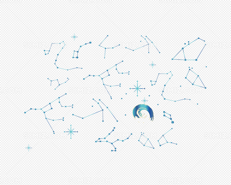 矢量手绘星座星象