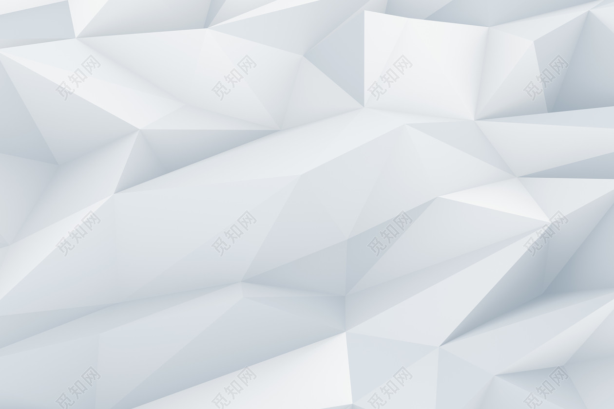 白色时尚简约几何立体banner背景图
