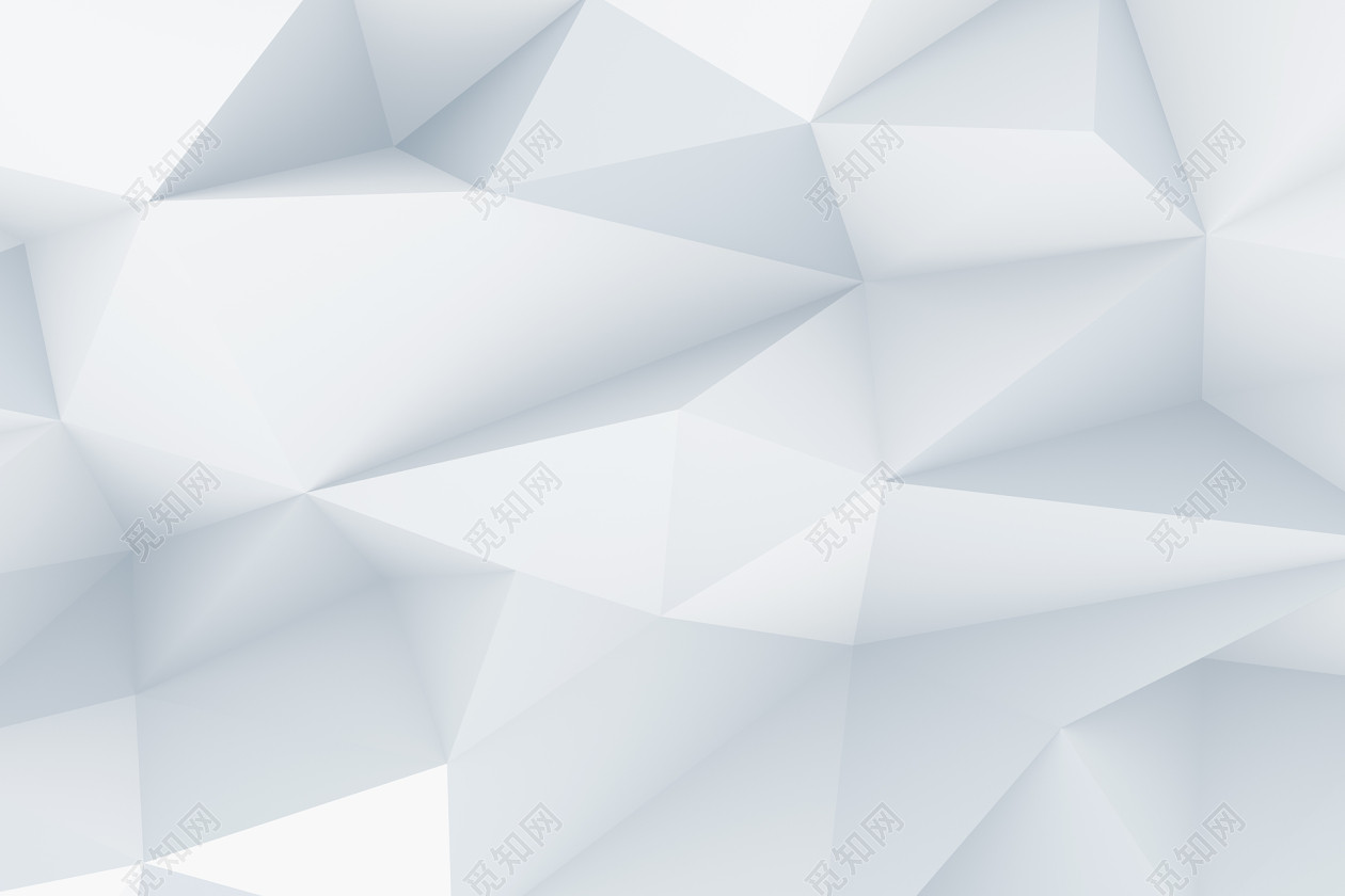 白色时尚简约几何立体banner背景图