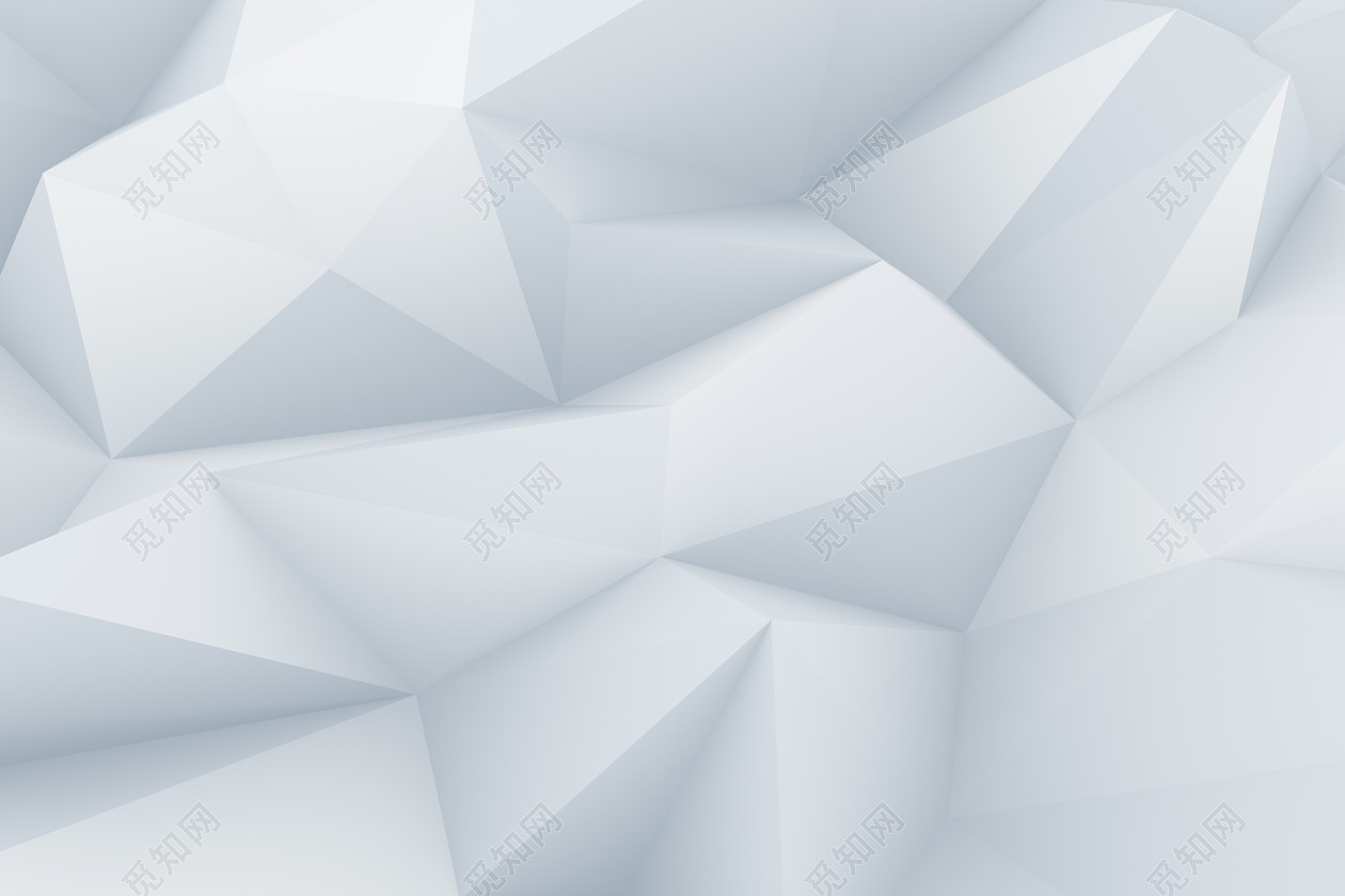 白色时尚简约几何立体banner背景图