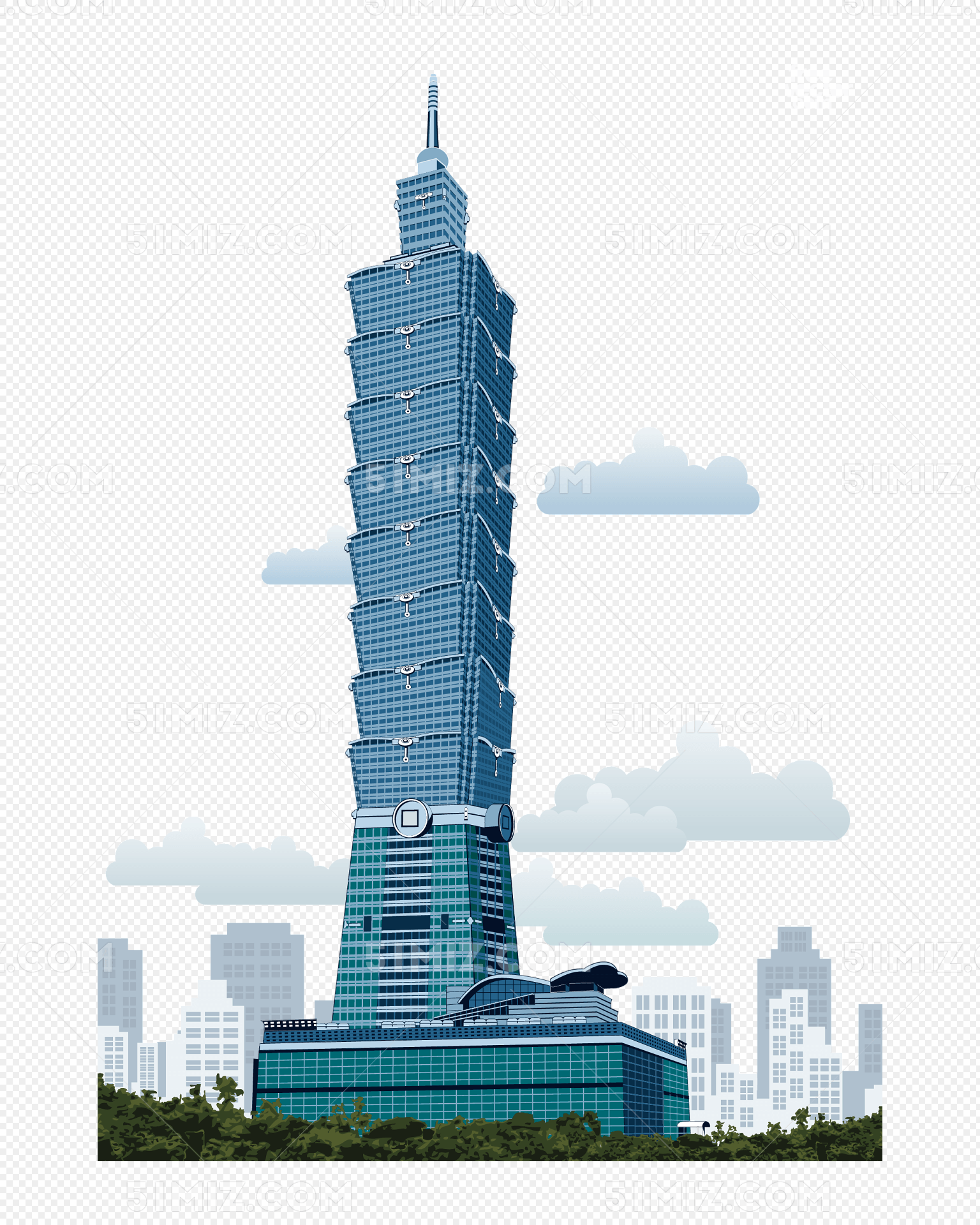 矢量台北101