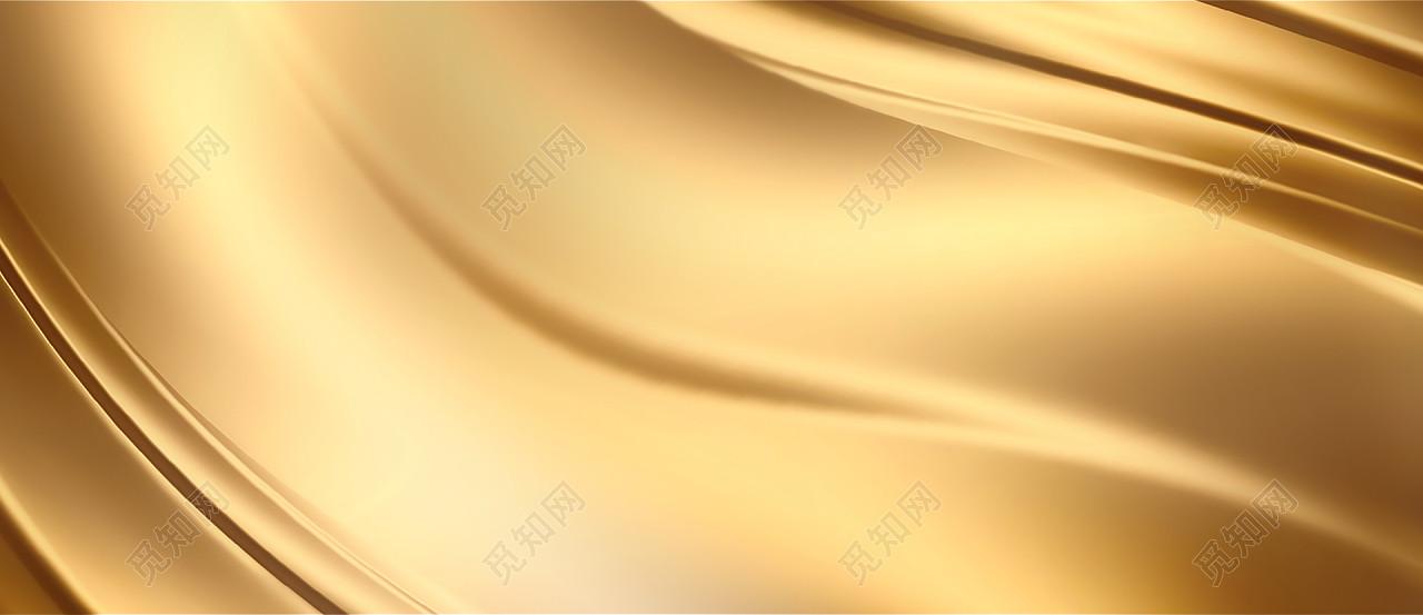 金色丝绸绸缎布料纹理海报banner背景