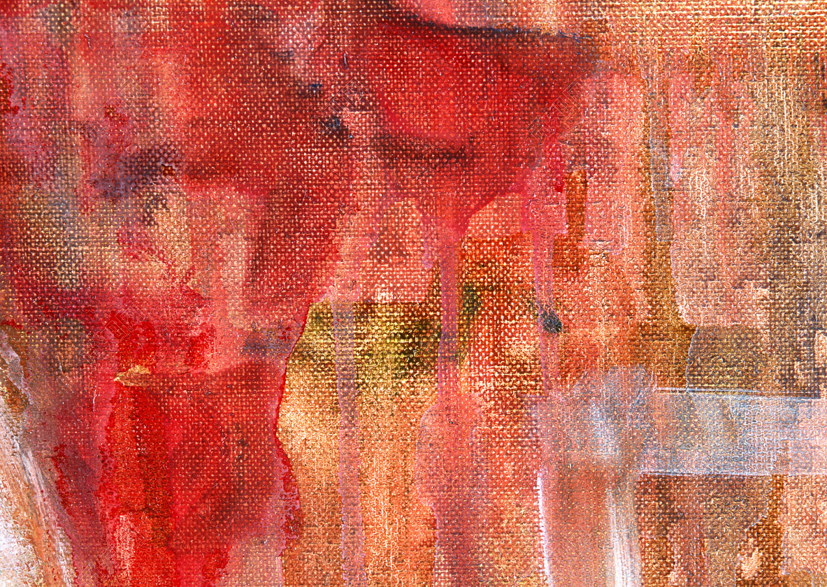 高清红色油画纹理质感抽象笔刷涂鸦背景图