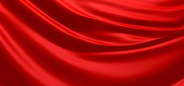 红色丝绸绸缎布料纹理海报banner背景