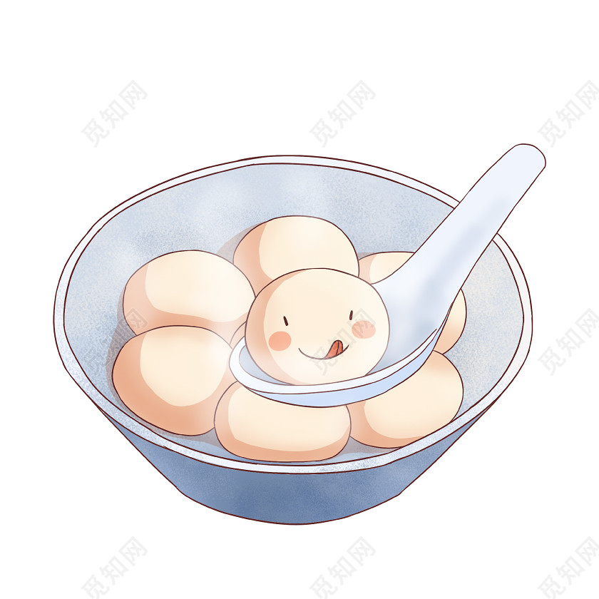 冬至卡通可爱汤圆