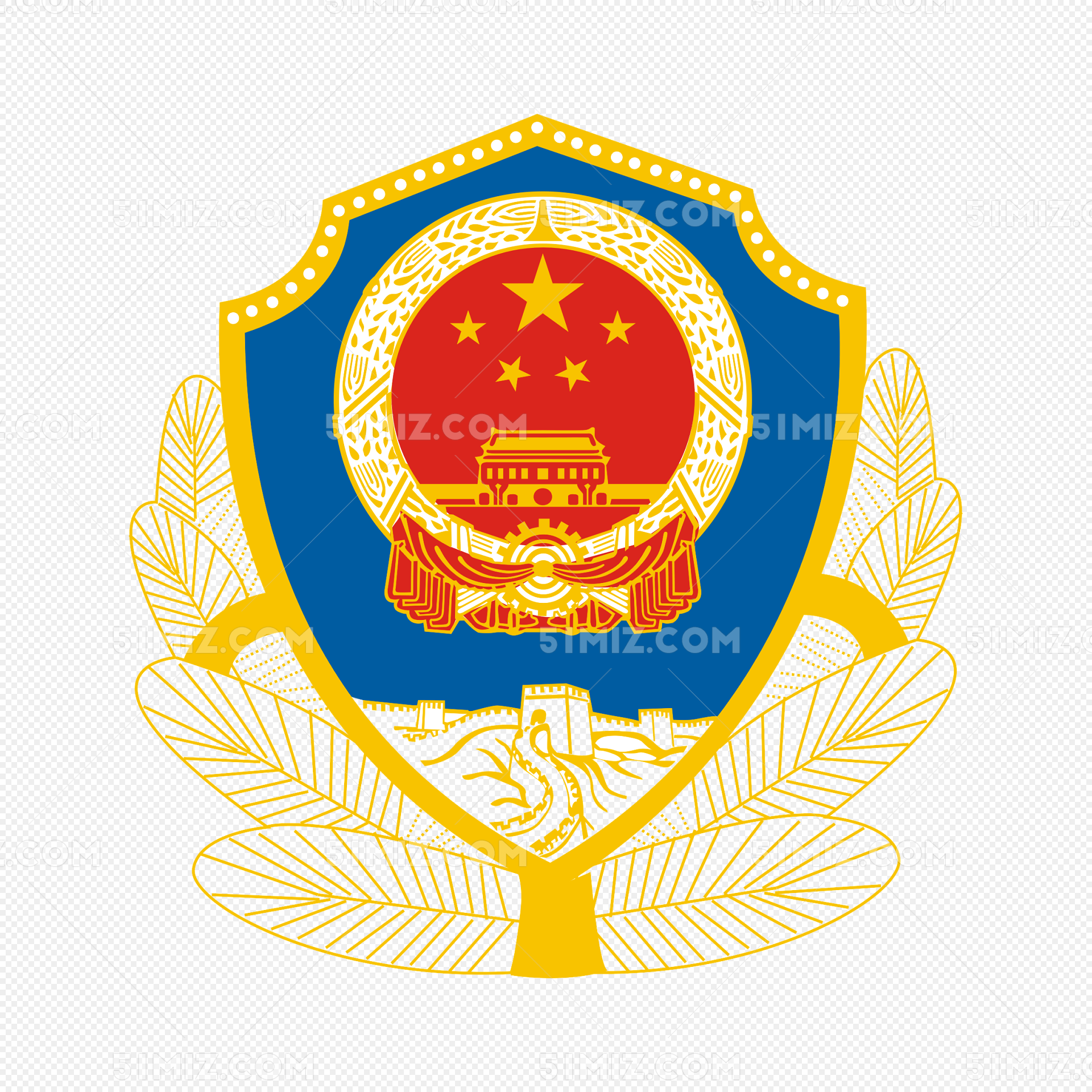 徽章警徽矢量图元素