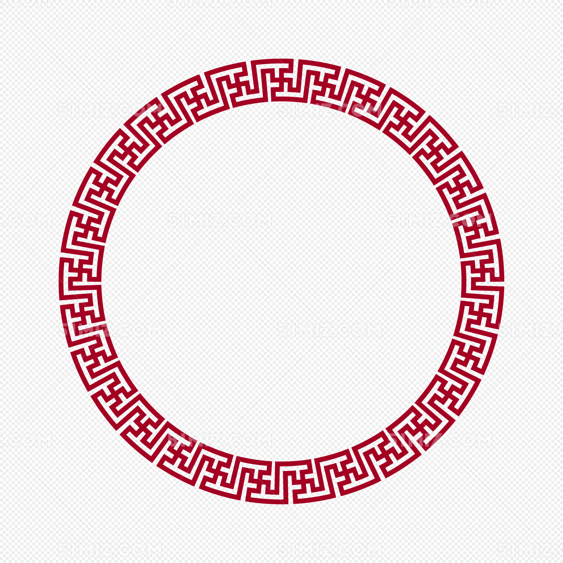 下载png png素材 中国风圆形边框标签:中式边框 边角装饰 纹样装饰