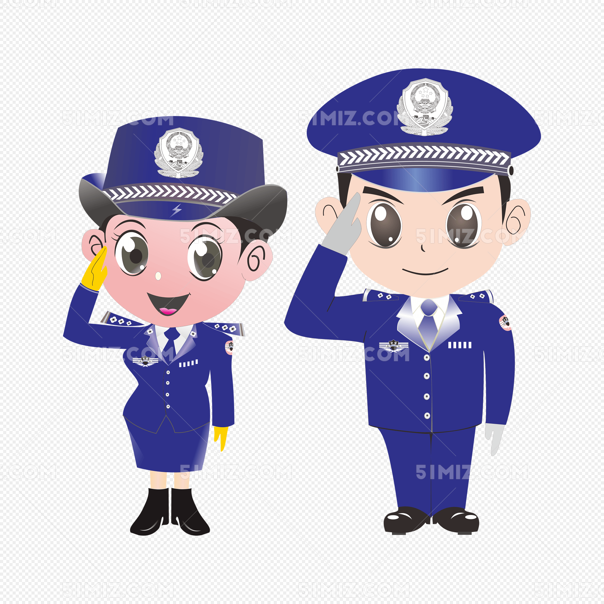 男女警察图片素材免费下载_觅知网