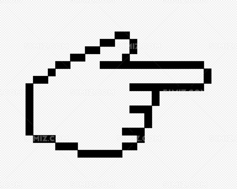 矢量黑色手指箭头