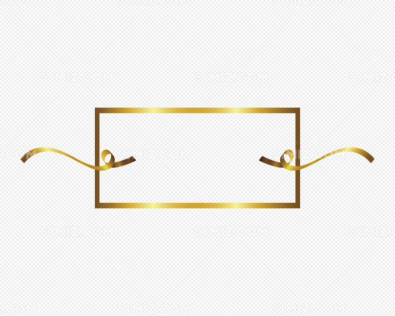金色彩带标题框