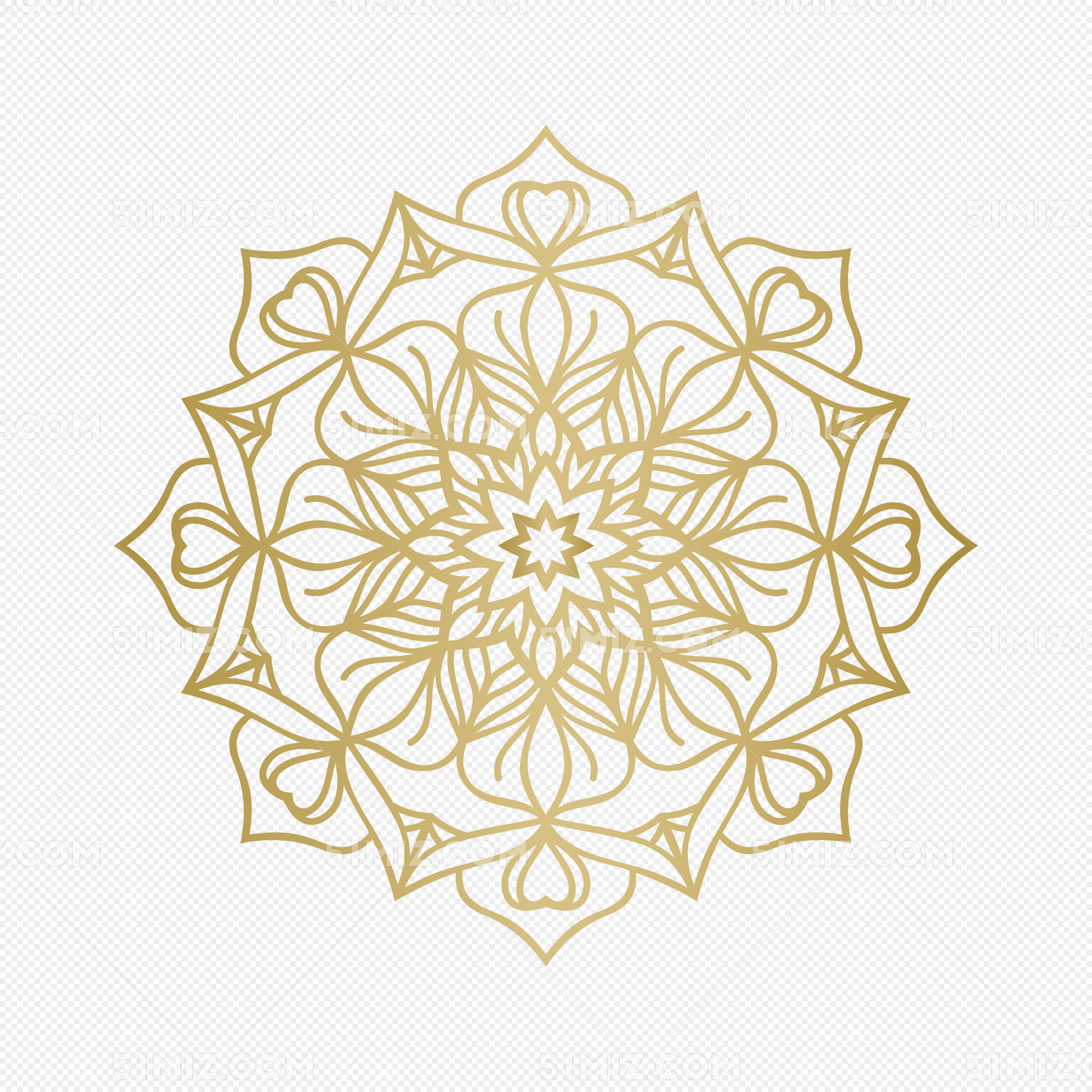 佛教金色花纹
