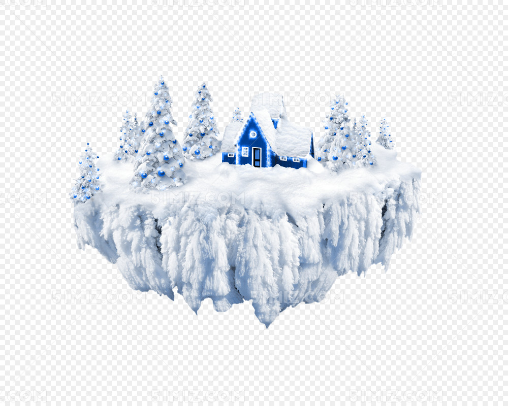 冰雪天空之城素材