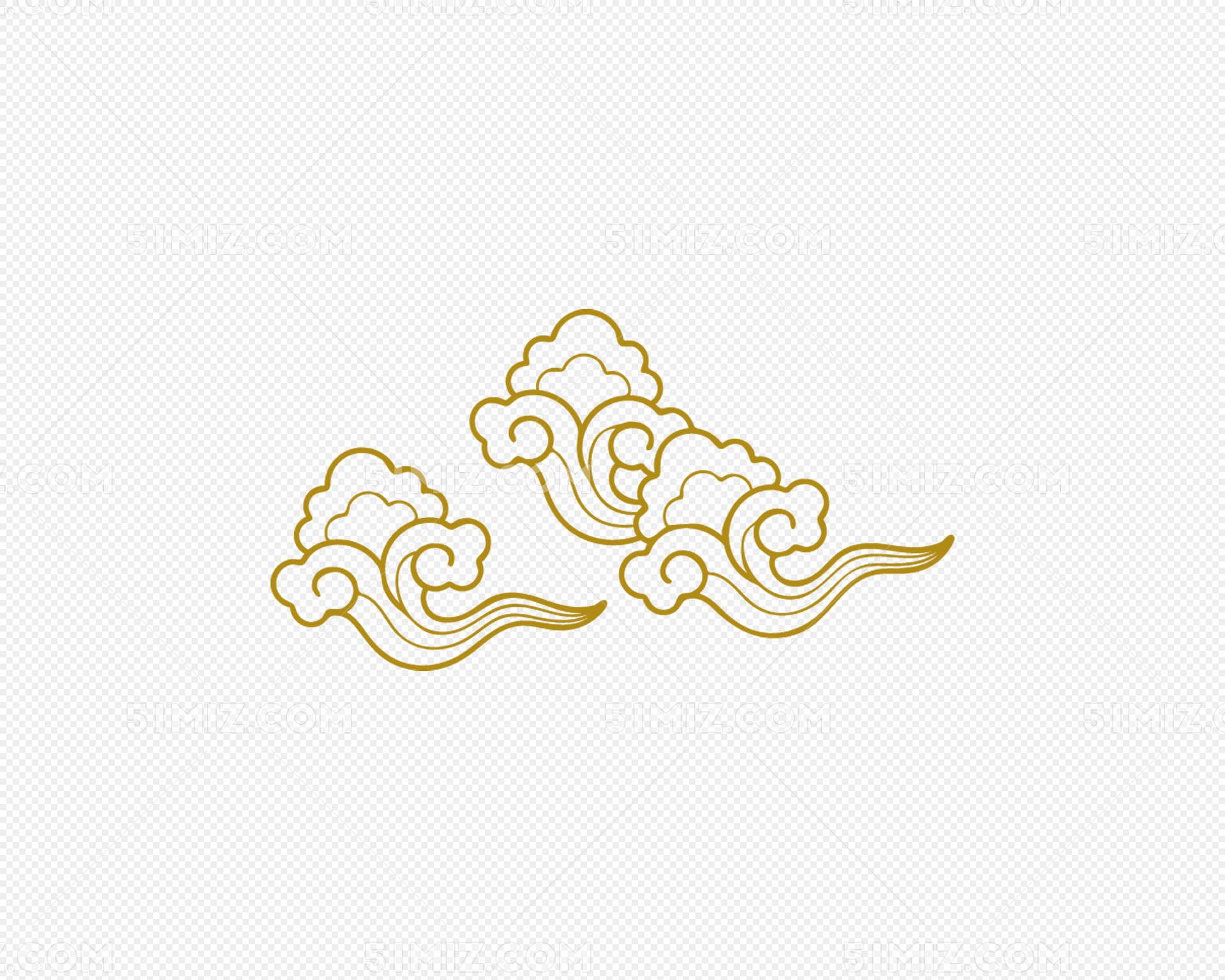 中国风三朵云纹免费下载_png素材_觅知网