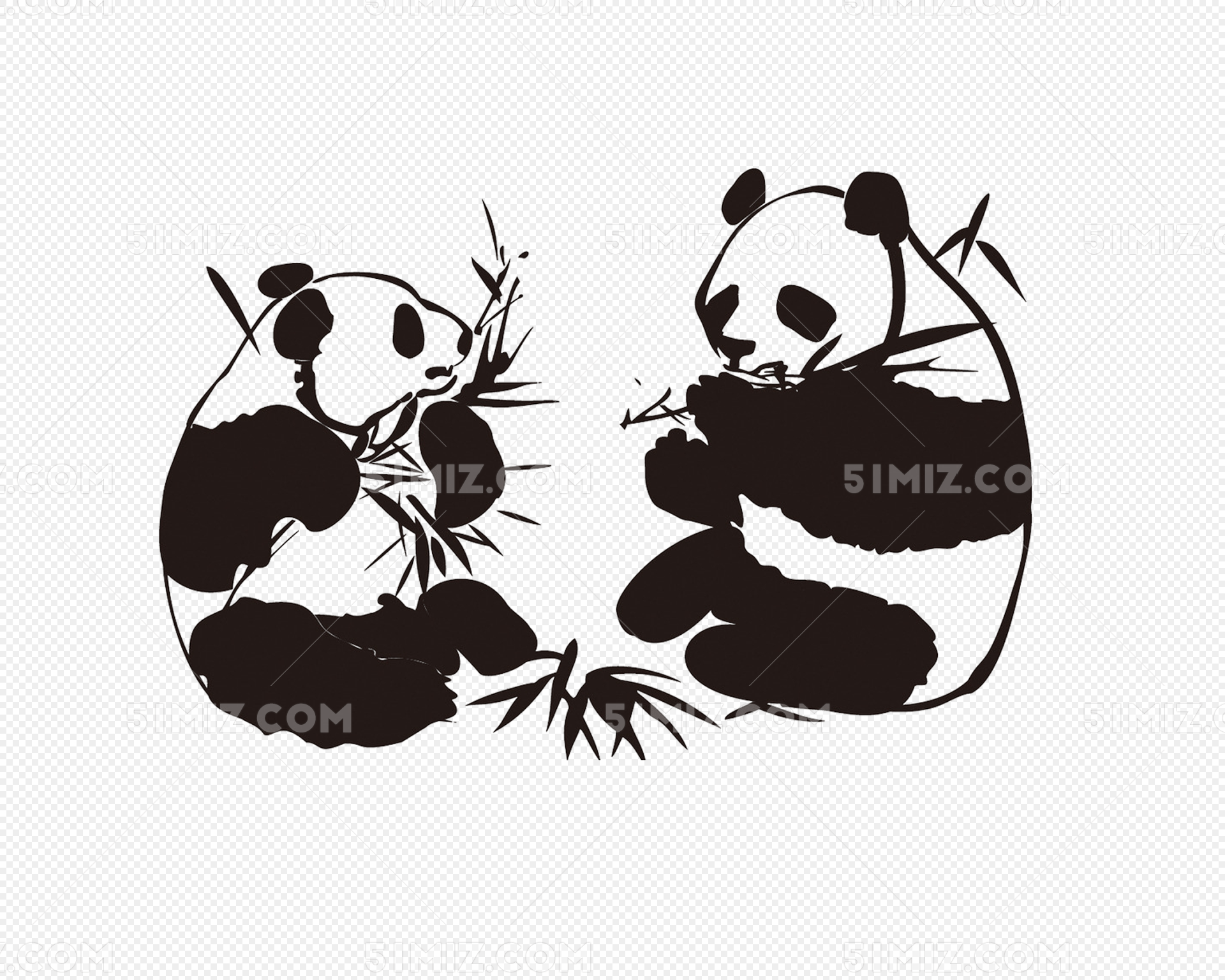 熊猫吃竹子