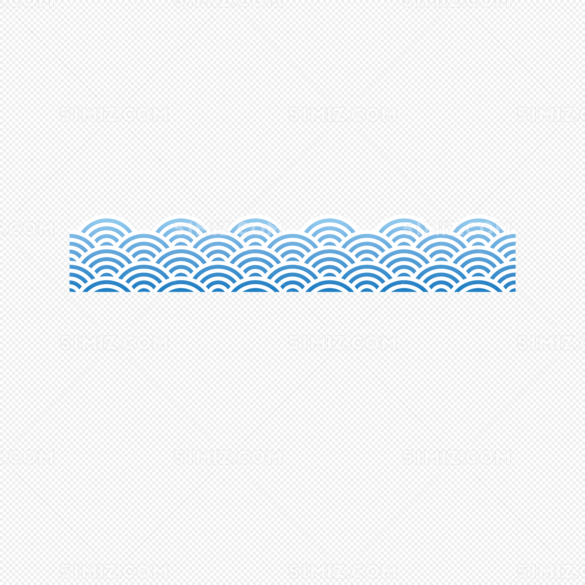 中国风海浪花纹矢量免抠图