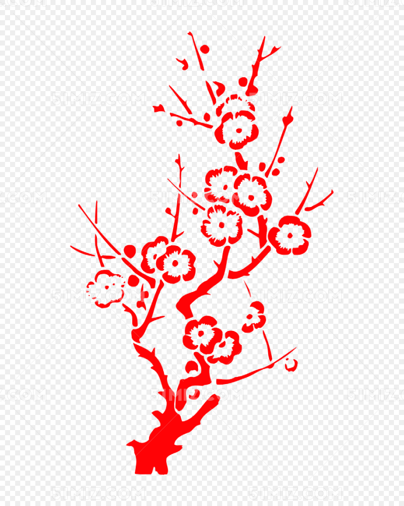 剪纸梅花
