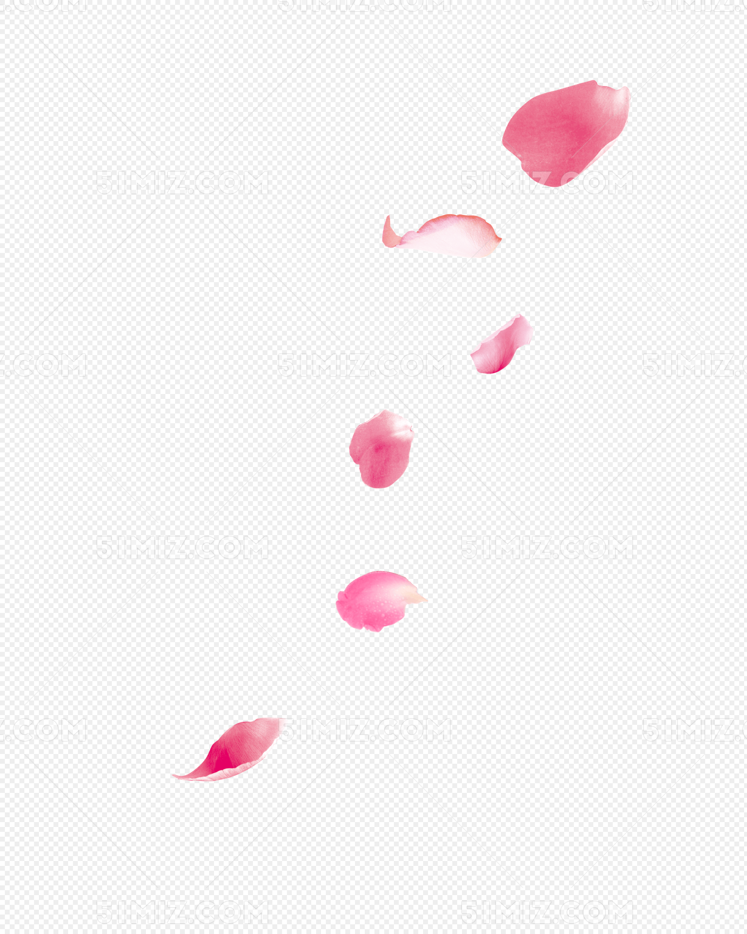 唯美粉红色花瓣飘落