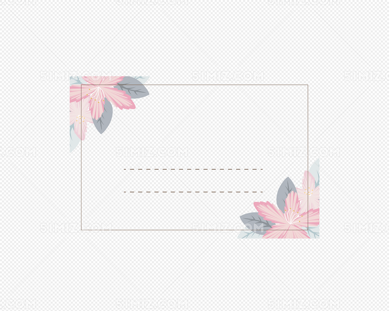 美丽清新花朵明信片