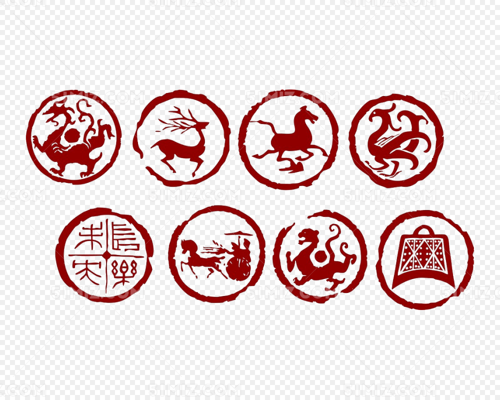 免费中国古代圆形印章