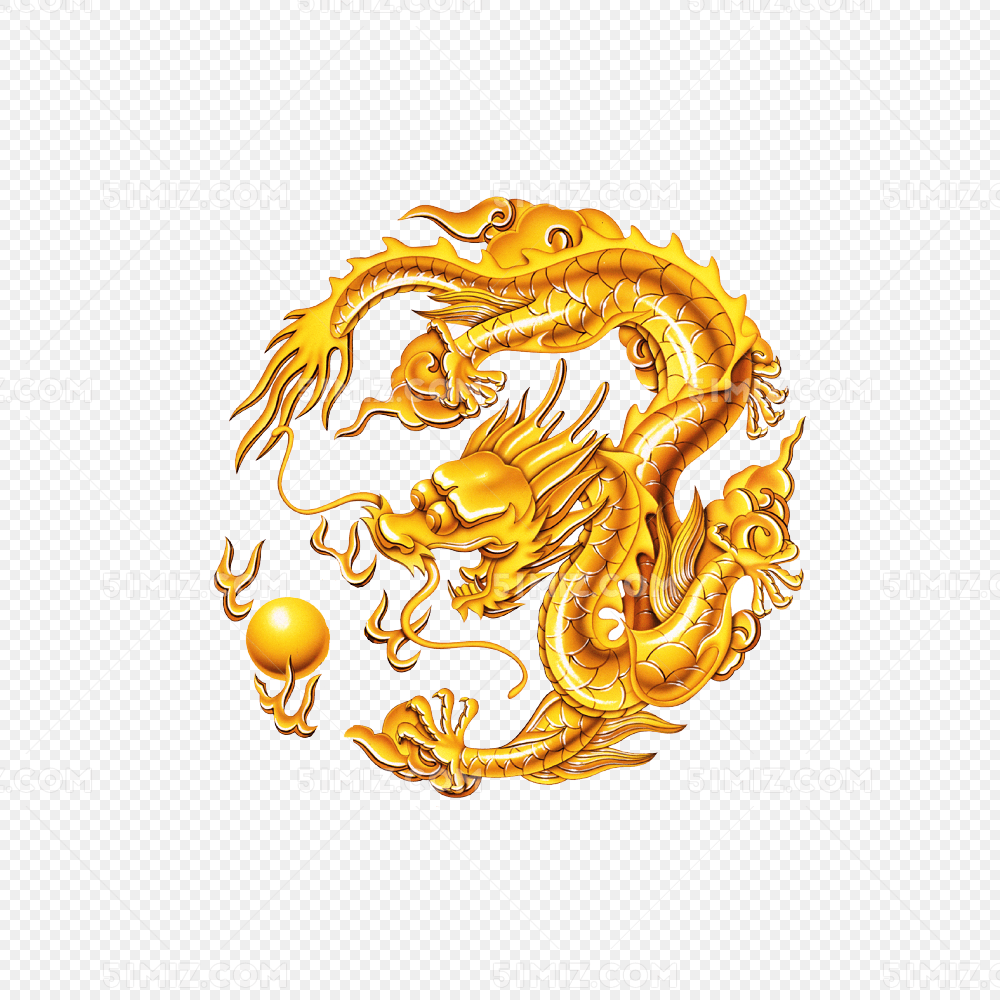 金色龙纹图案