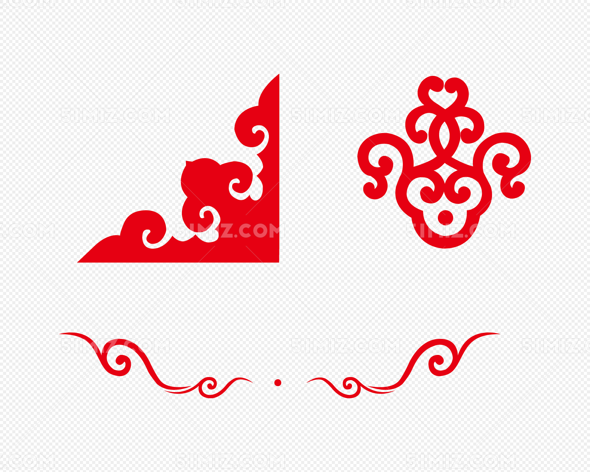 花纹纹理边框剪纸