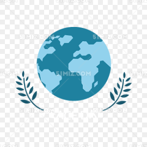 矢量手绘地球和平图标