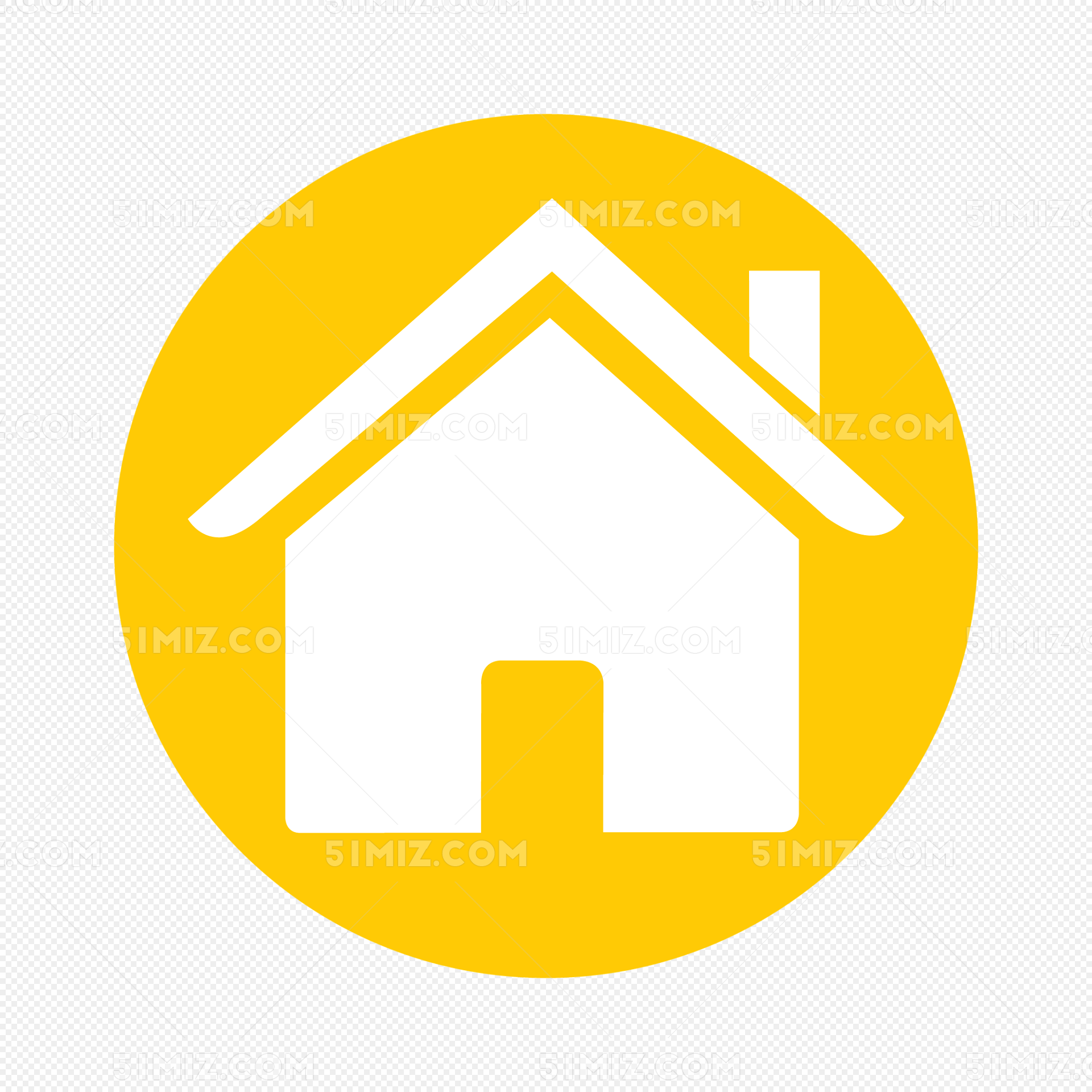 黄色房子图标元素