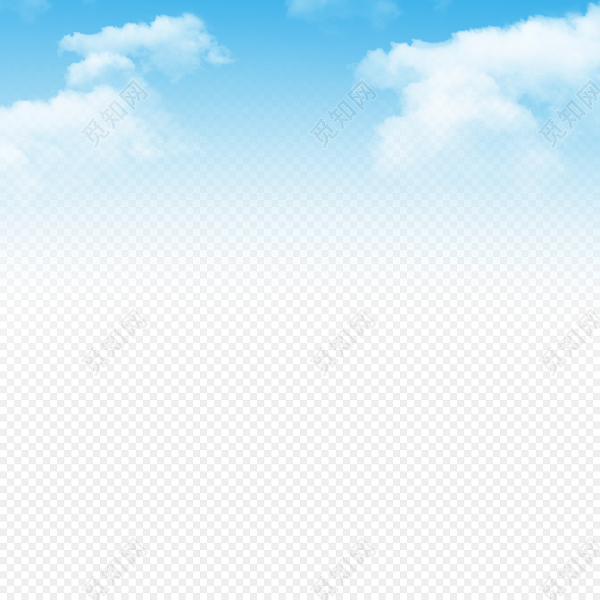 蓝色天空免抠素材