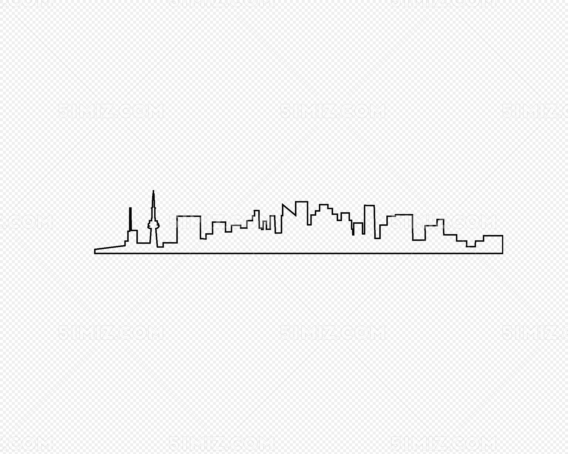 城市建筑简笔画