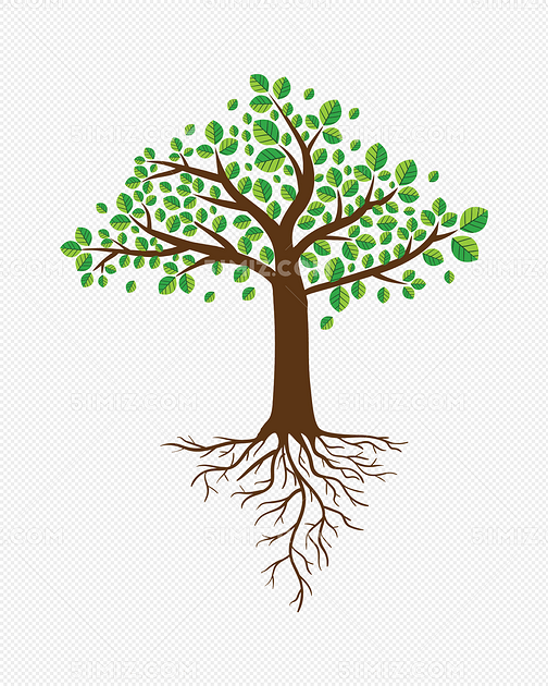 植树节春季树根树木免费下载_png素材_觅知网