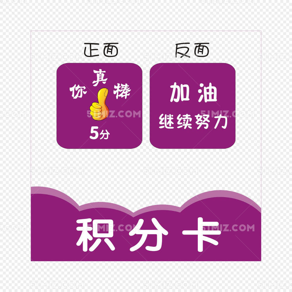 你真棒加油继续努力积分卡