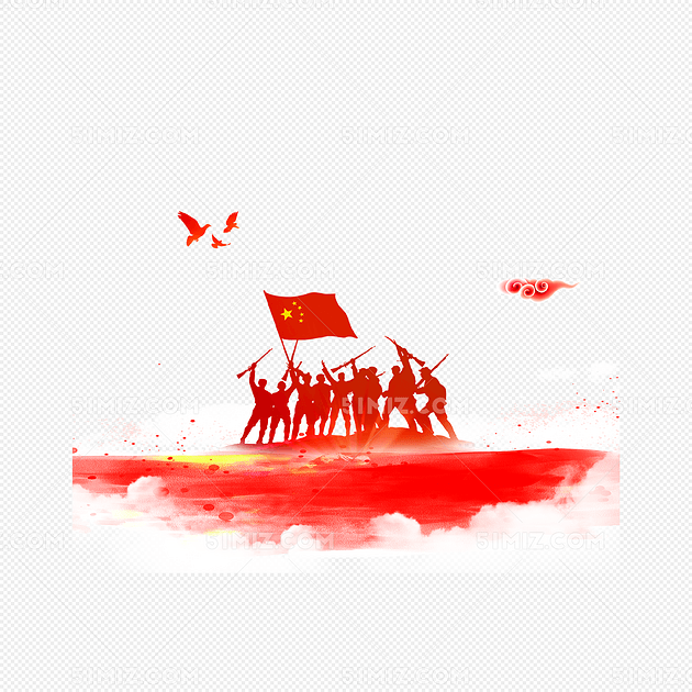 红色革命烈士纪念海报插画