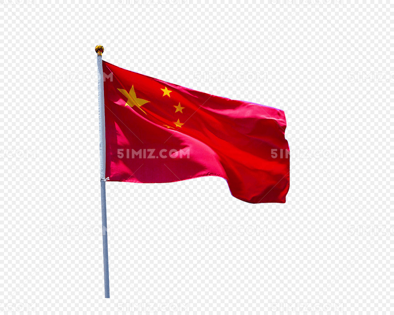 飘扬的五星国旗免扣素材