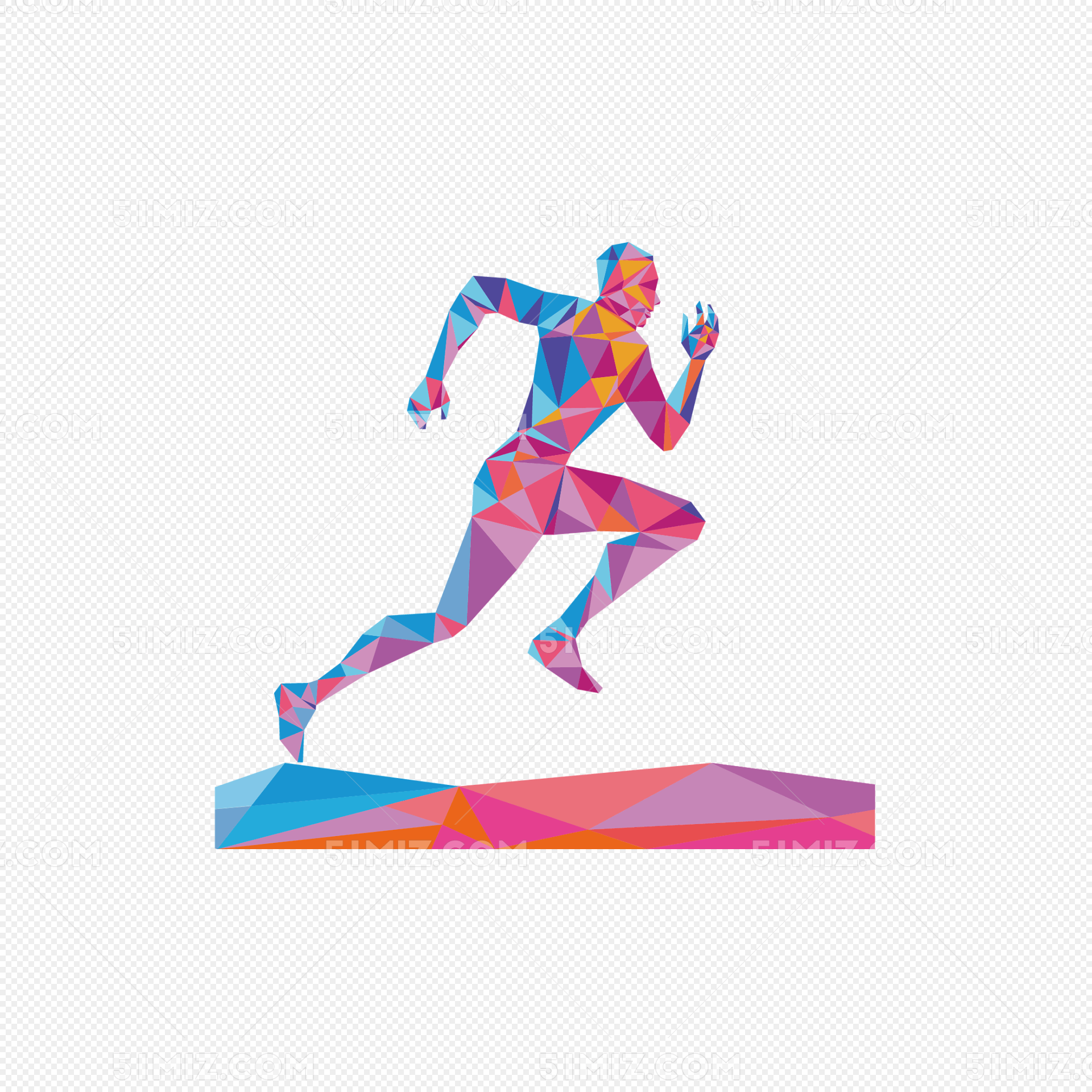 运动跑步人物