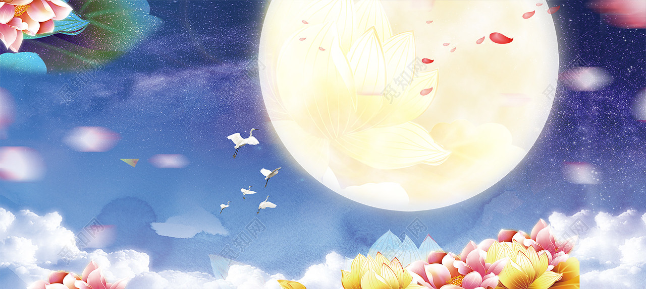 中国传统节日中秋节背景
