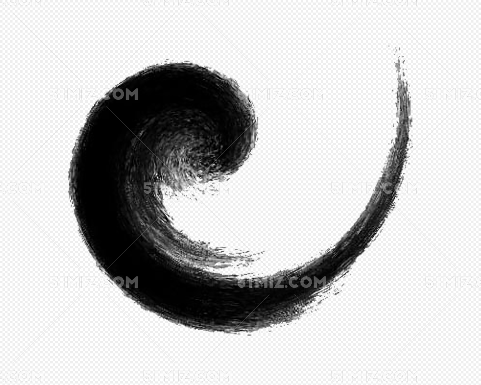 毛笔笔触龙头