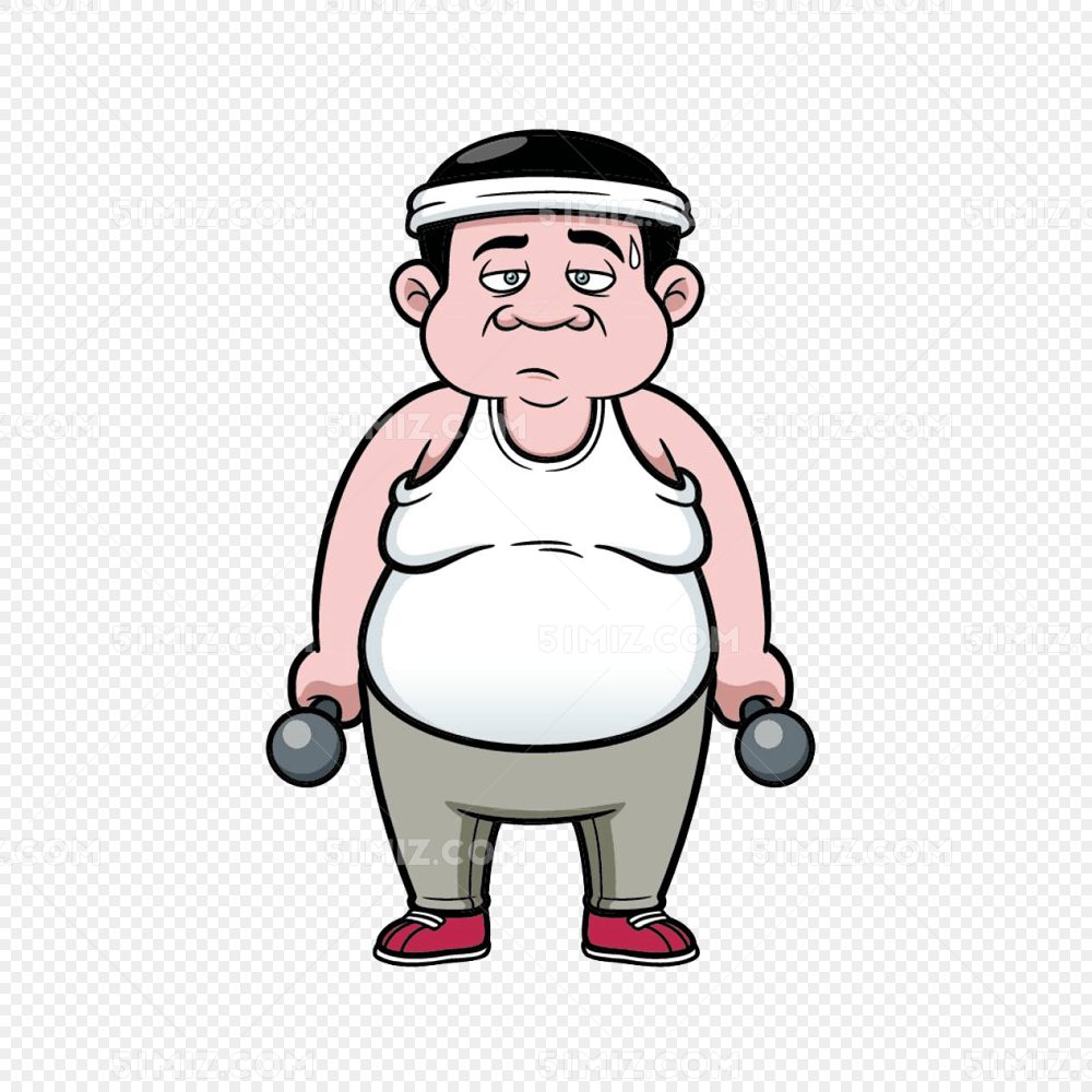 大肚腩的男人运动