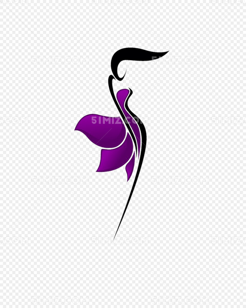 美女紫色减肥logo