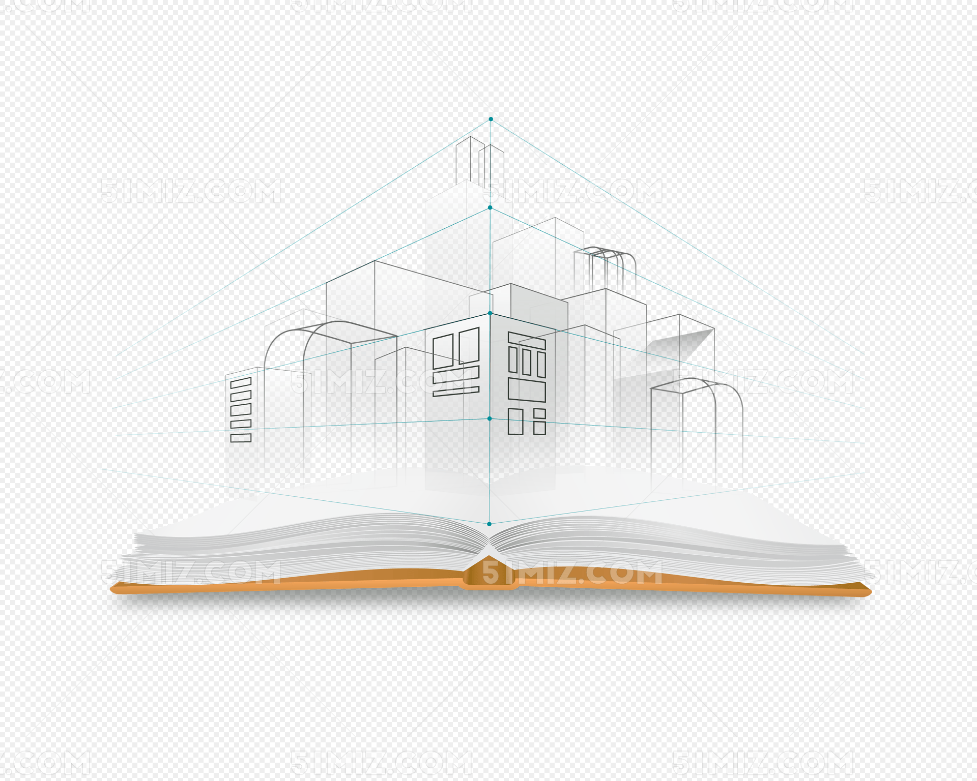 线性建筑线稿建筑设计素材