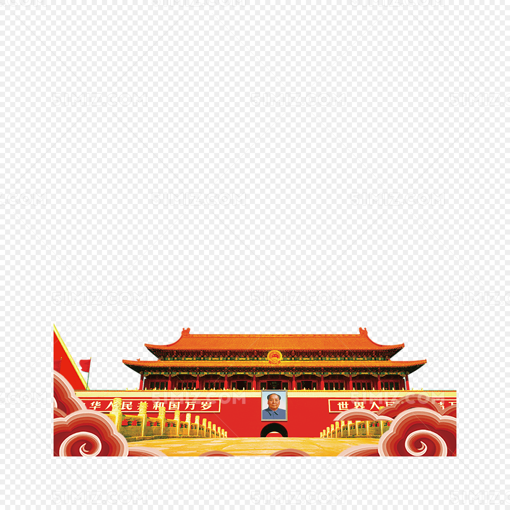 手绘北京天安门广场图片素材免费下载_觅知网