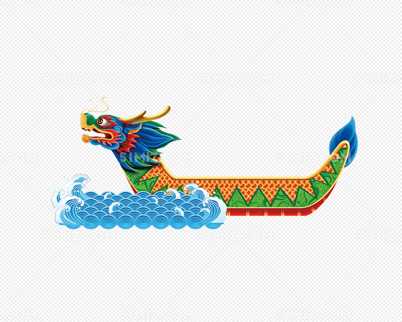 卡通赛龙舟