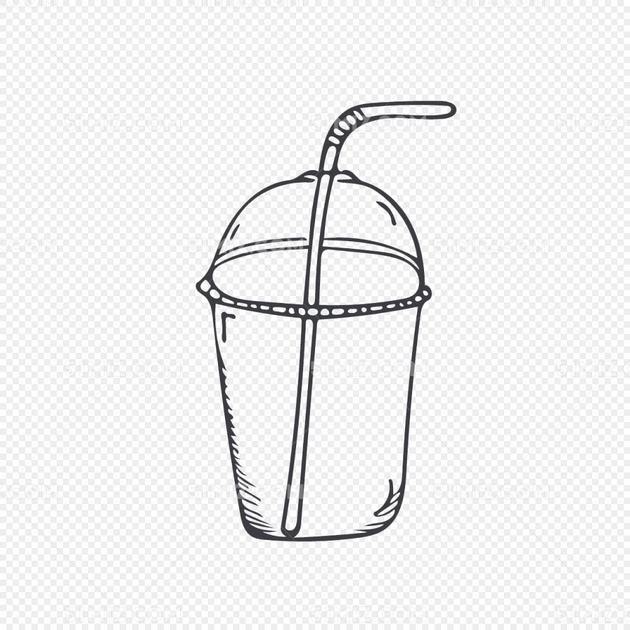 奶茶插画简笔画