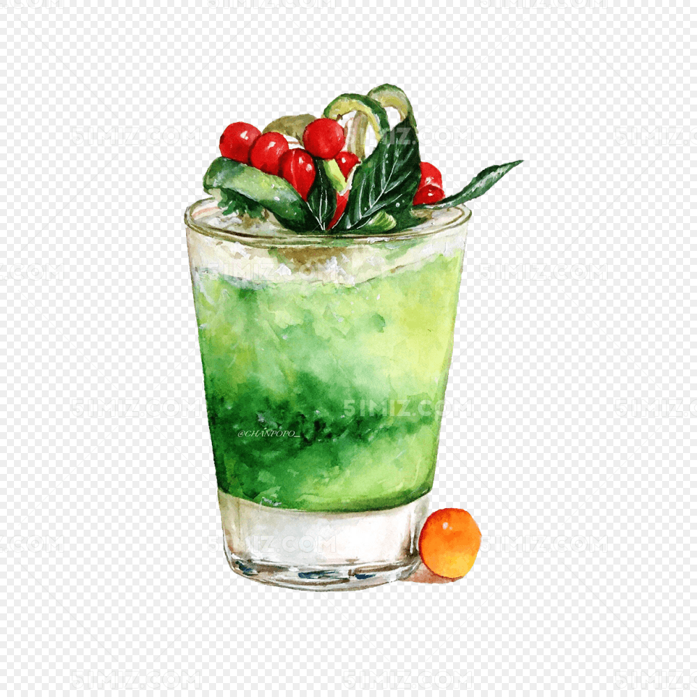 水果味奶茶插画