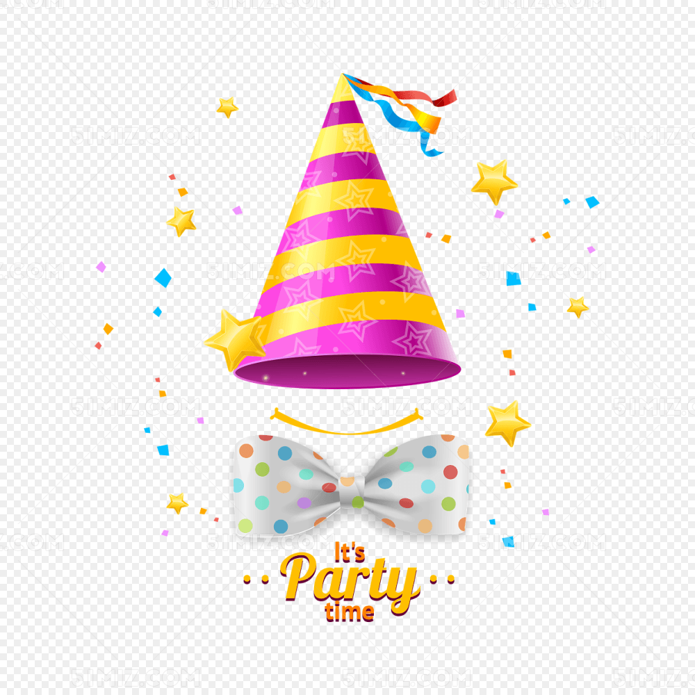 矢量生日帽